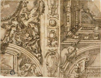 Decoração de teto ilusionista de Agostino Mitelli