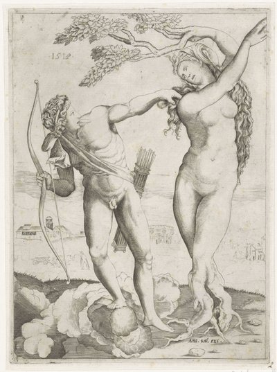 Apollo em Daphne de Agostino Veneziano