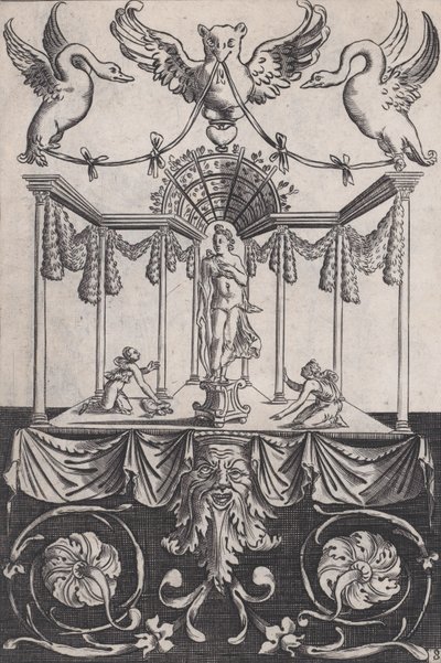 Painel Ornamental, ca. 1514-36. de Agostino Veneziano
