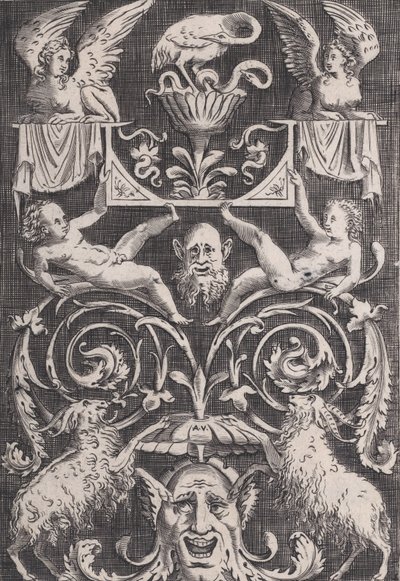 Painel Ornamental, ca. 1514-36. de Agostino Veneziano
