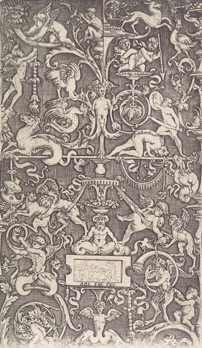 Painel Ornamental, ca. 1514-36. de Agostino Veneziano