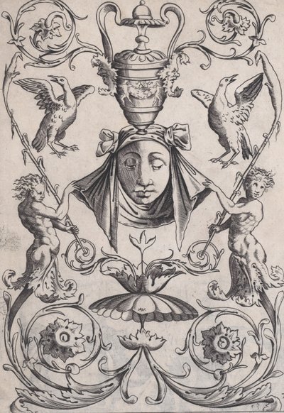 Painel Ornamental, ca. 1514-36. de Agostino Veneziano