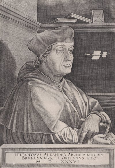 O Arcebispo de Brindisi, datado de 1536. de Agostino Veneziano