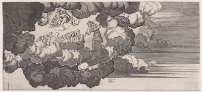 A notícia trazida ao Olimpo, datada de 1516. de Agostino Veneziano
