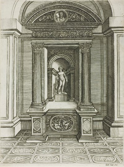 O altar do amor de Agostino dei Musi
