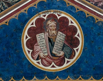 Moisés, detalhe do quarto vão do teto (afresco) de Agostino di Marsiglio