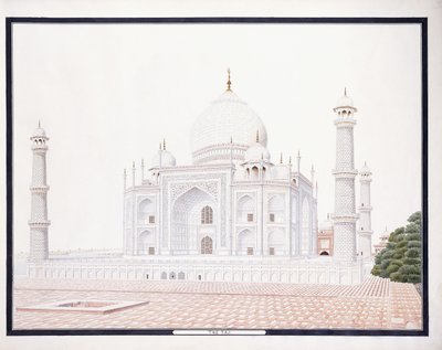 O Taj, c. 1815 (lápis, caneta, tinta cinza, w - c) de Agra School