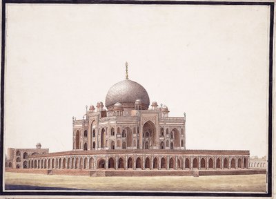 O túmulo de Humayun, c.1820 de Agra School