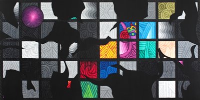 O Infantil (acrílico sobre madeira) de Ahmet Gunestekin