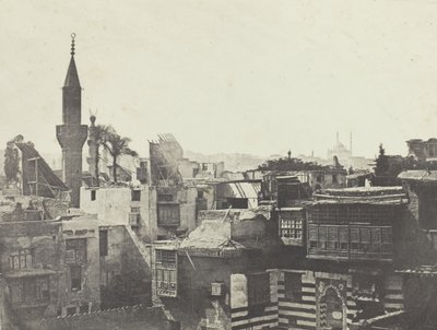 Vista geral tirada do oeste, Le Kaire, 184951, impressa em 1852. de Aimé Rochas