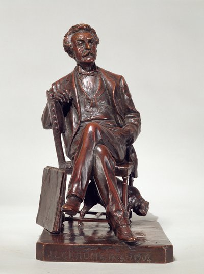 Um retrato sentado de Jean Leon Gerome (1824-1904) 1904 (bronze) de Aimé Nicolas Morot