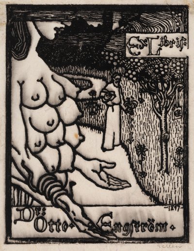 Ex-libris do Dr. Otto Engström de Akseli Gallen-Kallela