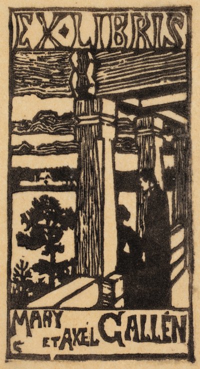 Ex-libris de Mary e Axel Gallén de Akseli Gallen-Kallela