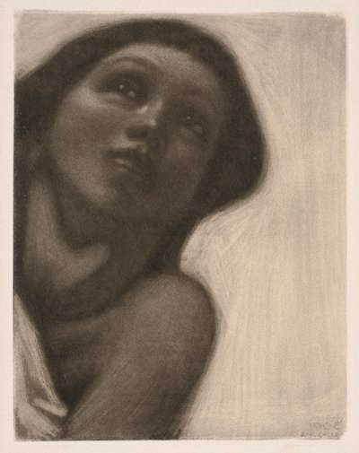Mezzotinta (tema do fresco «A Primavera» do mausoléu Jusélius) de Akseli Gallen-Kallela