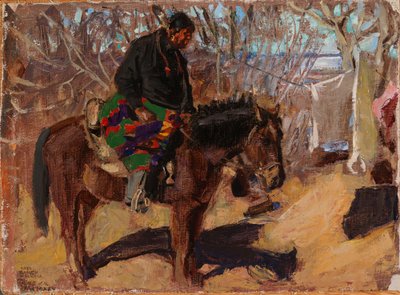 Índio americano a cavalo de Akseli Gallen-Kallela