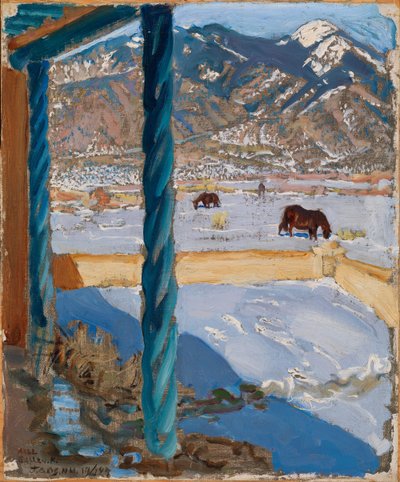Casa em Taos à luz do sol de Akseli Gallen-Kallela