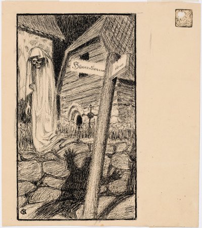 O Fantasma do Cemitério da Igreja de Akseli Gallen-Kallela