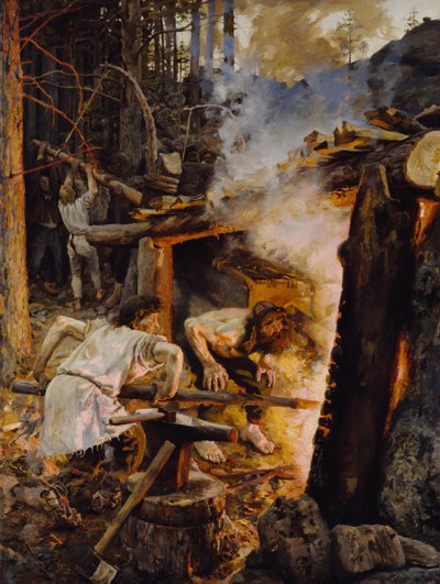 O forjamento do Sampo, 1893 de Akseli Gallen Kallela