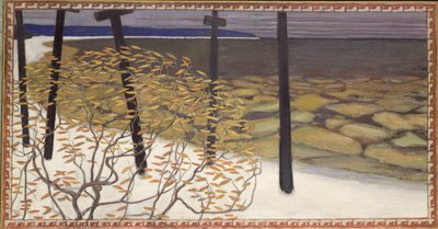 Outono, as cinco cruzes (óleo sobre tela) 1902 de Akseli Valdemar Gallen Kallela