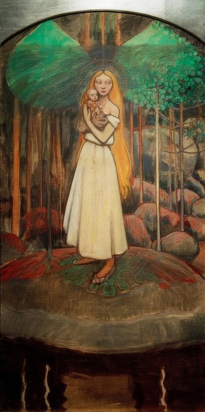 A. Gallen-Kallela, Marjatta u. Christuskind de Akseli Valdemar Gallen-Kallela