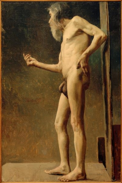 Estudo nu de um homem velho de Akseli Valdemar Gallen Kallela