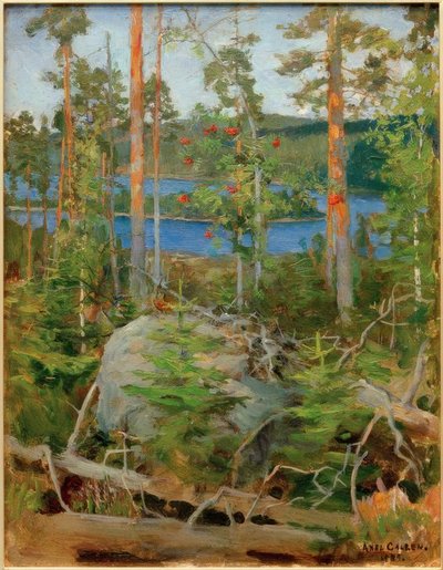 Vista do Lago Jamajärvi de Akseli Valdemar Gallen-Kallela