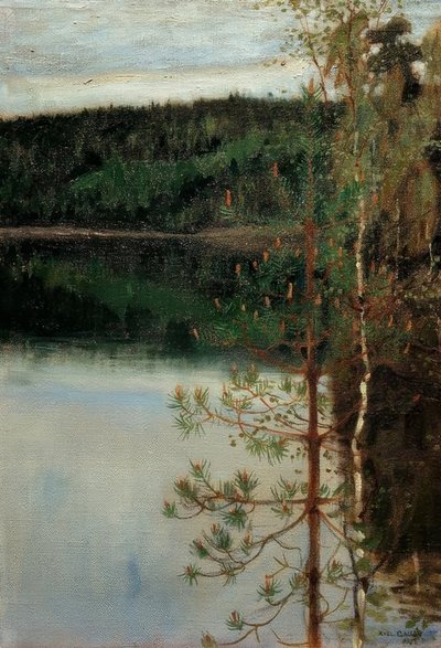 Vista de um lago de Akseli Valdemar Gallen-Kallela