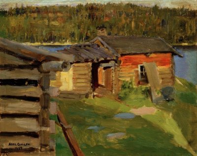 O estaleiro Ekola à luz da noite de Akseli Valdemar Gallen-Kallela