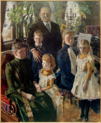 Retrato da família do industrial Antti Ahlström de Akseli Valdemar Gallen Kallela