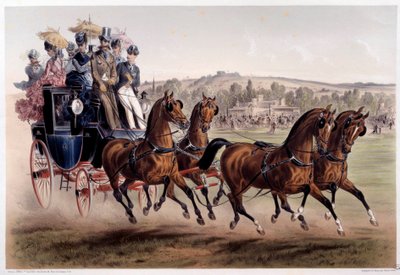 Carteiro, o regresso das corridas Imprimir por Albert Adam (1833-?) Paris do século XIX, Musee Carnavalet de Albert Adam
