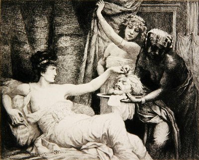 Herodíades c.1878 (gravura) de Albert Alexander Paul Rouffio
