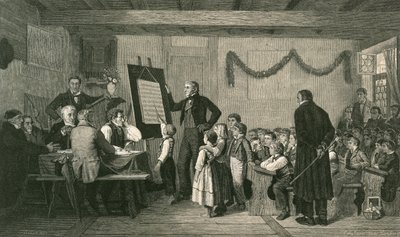 Exame de uma escola da aldeia de Albert Anker