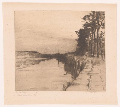 Vista de um cais Vieux quai (título no objeto) O Porto Velho em Veere de Albert Baertsoen