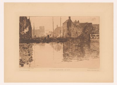 Cena portuária na Flandres
En ville Flamande, le soir (título sobre o objecto) de Albert Baertsoen