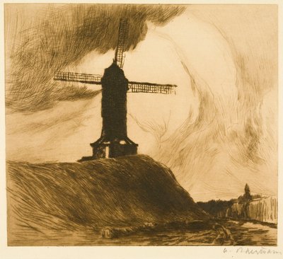 Mühle auf den Wällen I (Brügge) de Albert Baertsoen