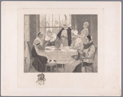 Empresa de mulheres em traje à mesa
Le scandale de Albert Bertrand (attributed to)