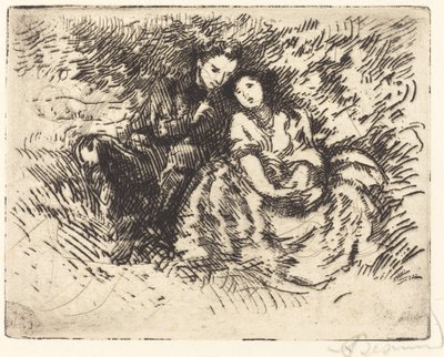 Conversa amorosa (Conversa amoureuse) de Albert Besnard