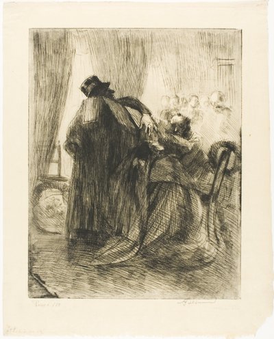 Luto, prato cinco de Mulher de Albert Besnard