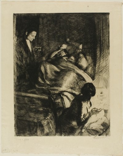 Entrega, prato três da Mulher de Albert Besnard