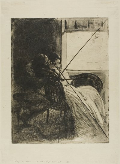 Flerte, prato 6 de Mulher de Albert Besnard
