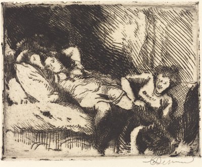 Indo para a cama (Le coucher) de Albert Besnard