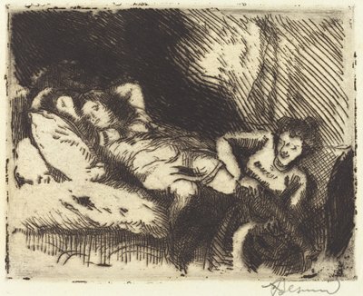 Indo para a cama (Le coucher) de Albert Besnard