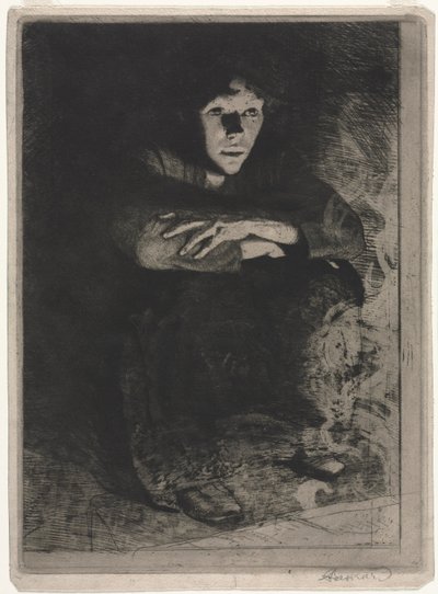 Nas Cinzas, 1887. de Paul Albert Besnard