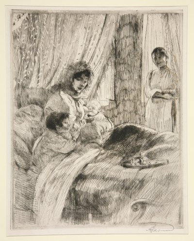 Almoço, ou Maternidade Feliz de Albert Besnard