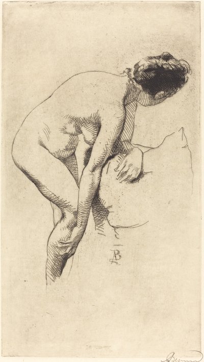Nua segurando a perna de Albert Besnard