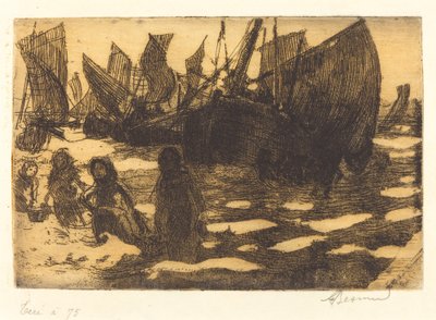 Pequenos barcos de pesca de Berck de Albert Besnard