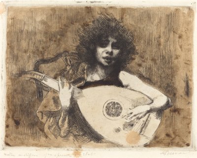 O tocador de alaúde de Albert Besnard