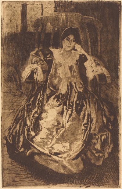 O vestido de seda de Albert Besnard