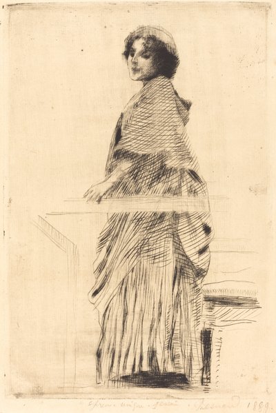 Mulher em uma capa (La femme à la pèlerine) de Albert Besnard