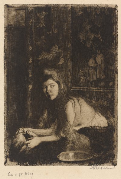 Mulher com um vaso (La femme au vaso) de Albert Besnard